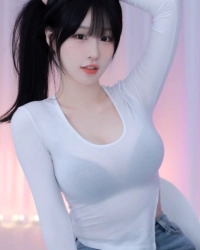 검정브라 비치는 bj 움짤 한갱 흰티 + 청바지 조합이 진리인 이유