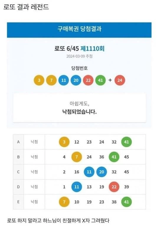 로또 결과 레전드