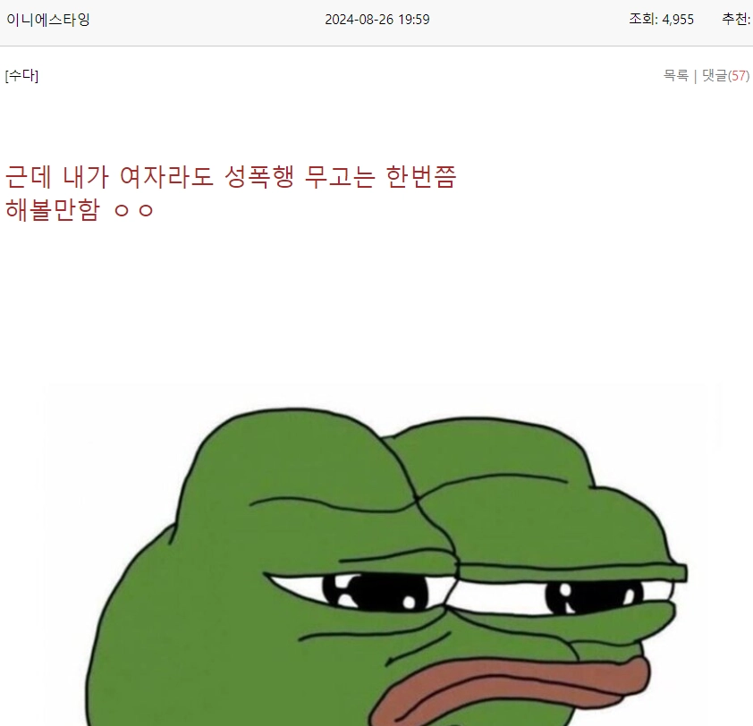 ??? : 내가 여자라도 성폭행 무고는 한번쯤 해볼만함